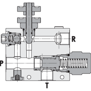 Three-Way Pressure Compensated Flow Regulators Excess Flow to Tank Free Reverse Flow FPRFU Series